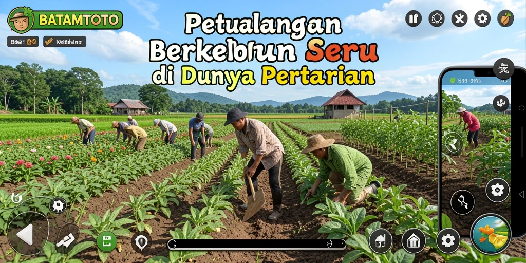 Tampilan gameplay seru dalam BATAMTOTO saat berkebun.