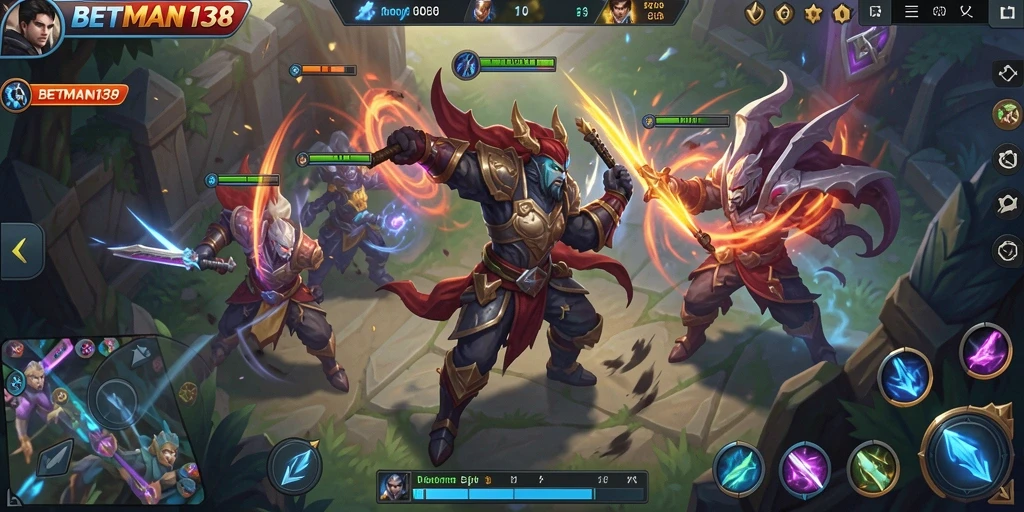 Tangkapan layar gameplay seru di BETMAN138 MOBA.