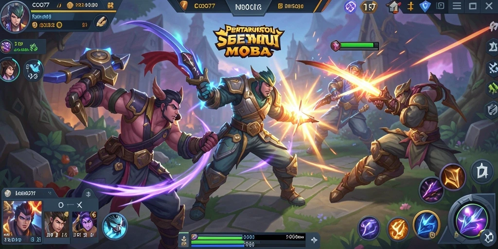 Tampilan gameplay seru dan strategi dalam COO77.