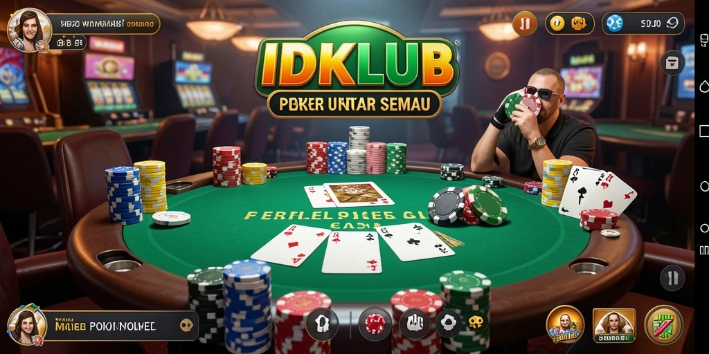 Tampilan gameplay Poker yang menarik di IDKLUB.