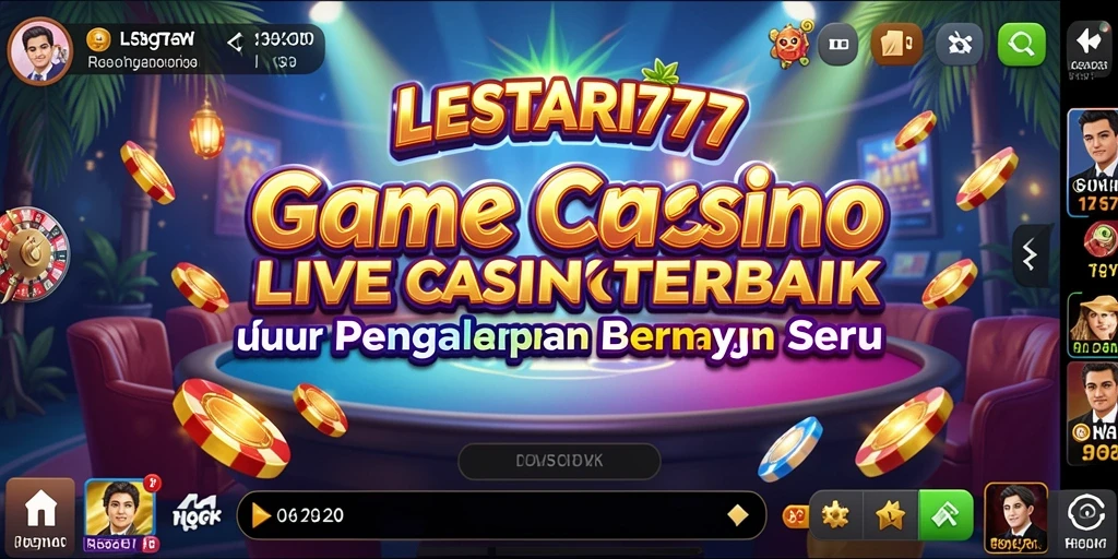 Tampilan menarik dari permainan Live Casino di LESTARI777.