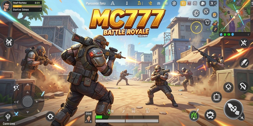 Gameplay seru MC777 dalam pertarungan Battle Royale.