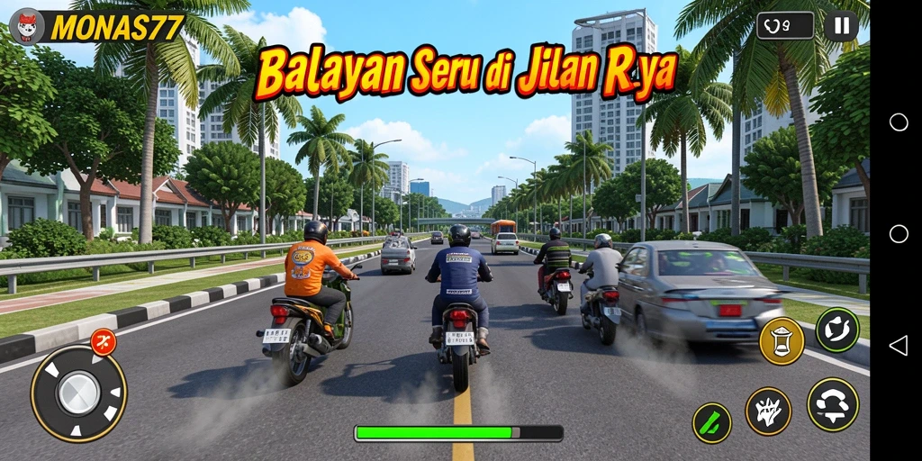 Gameplay seru dalam balapan cepat di MONAS77.