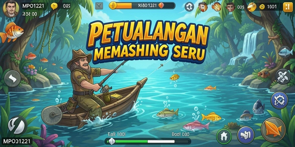 Tangkapan ikan besar dalam gameplay MPO1221 yang menegangkan.