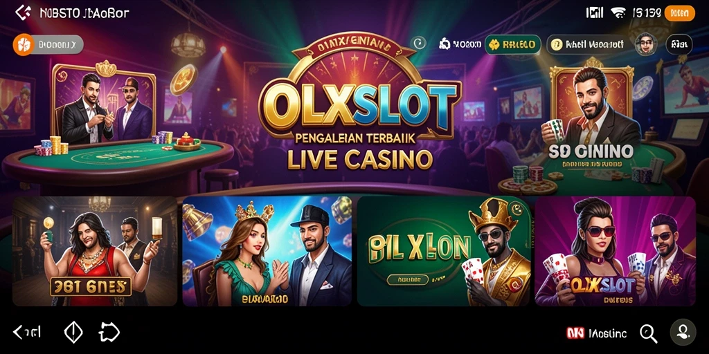 Tampilan gameplay Live Casino yang seru dan interaktif di OLXSLOT.