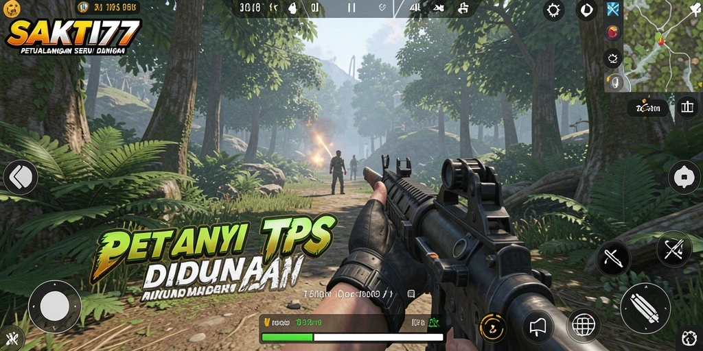 Screenshot gameplay SAKTI77 yang menampilkan aksi menegangkan dalam TPS.