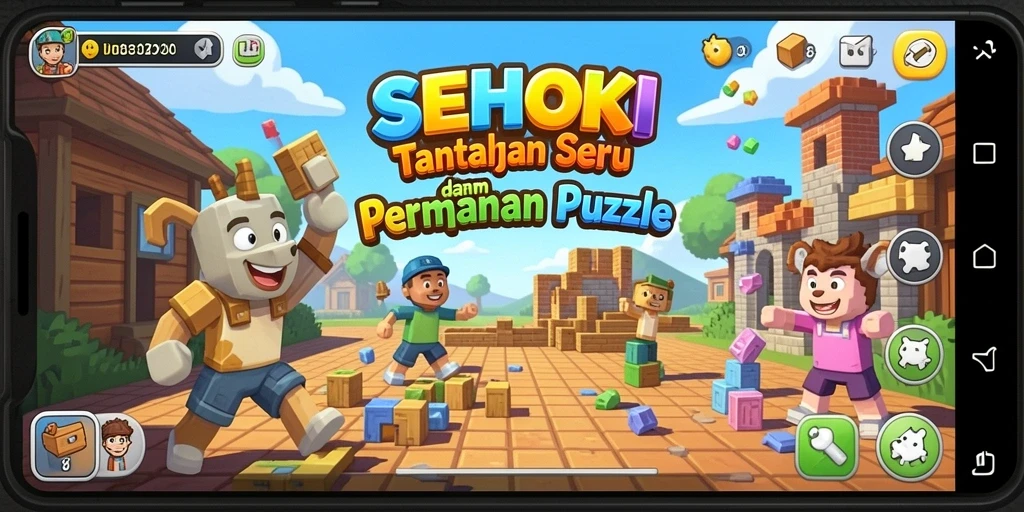 Tampilan gameplay SEHOKI yang menantang dan seru.